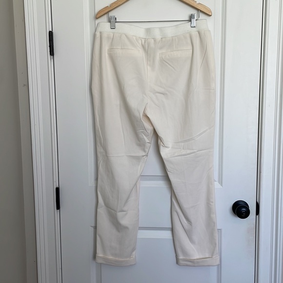 Alessa W. Collection Women’s Pull-On Cuffed Pants Cream 12P - Picture 3 of 5